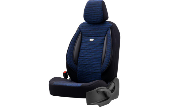 Ensemble de housses de siège universelles en tissu 'SelectedFit Sports' Noir/Bleu - 11 pièces - convient pour , Image 2