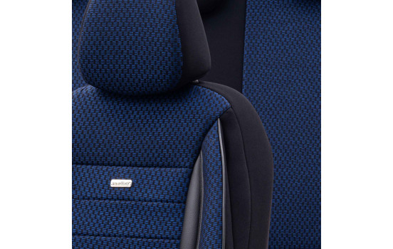 Ensemble de housses de siège universelles en tissu 'SelectedFit Sports' Noir/Bleu - 11 pièces - convient pour , Image 3