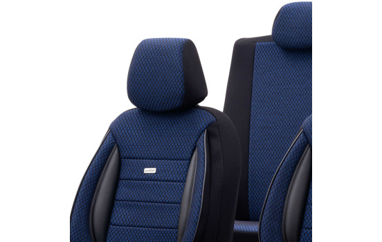 Ensemble de housses de siège universelles en tissu 'SelectedFit Sports' Noir/Bleu - 11 pièces - convient pour , Image 4