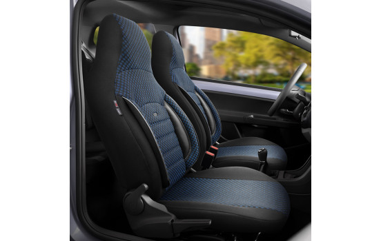 Ensemble de housses de siège universelles en tissu CityBug Sport Plus noir/bleu - 9 pièces, Image 3