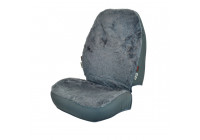 Housse de chaise en peau de mouton anthracite