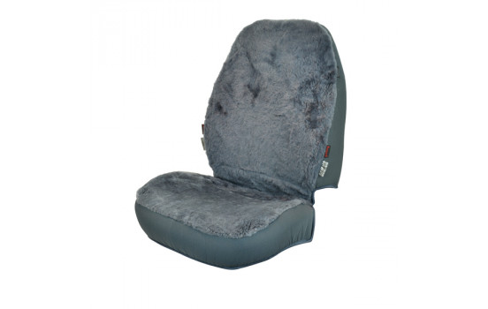 Housse de chaise en peau de mouton anthracite