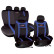 Housse de siège Simoni Racing type H - Noir / Bleu - 12 pièces, Vignette 2