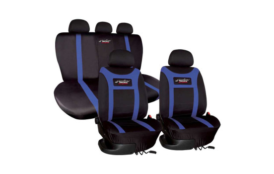 Housse de siège Simoni Racing type H - Noir / Bleu - 12 pièces, Image 2