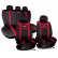 Housse de siège Simoni Racing type H - Noir / Rouge - 12 pièces