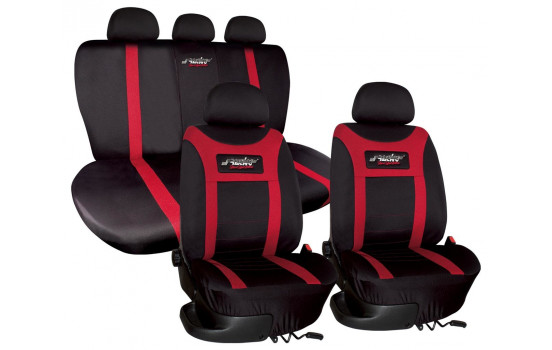 Housse de siège Simoni Racing type H - Noir / Rouge - 12 pièces