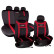 Housse de siège Simoni Racing type H - Noir / Rouge - 12 pièces, Vignette 2