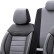 Housse de siège universelle en cuir/tissu 'Comfortline' Noir/Gris, Vignette 4