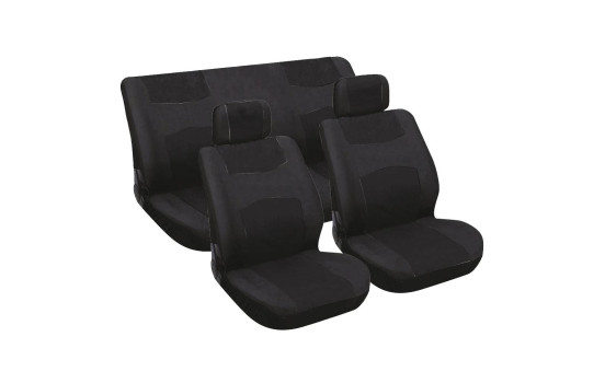 Jeu de housse de siège 6 pièces noir
