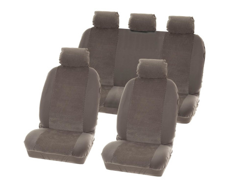 Jeu de housses de siège 9 pièces 'Denver' gris