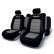 Jeu de housses de siège Sparco noir / gris (11 pièces) (convient également pour les airbags latéraux)