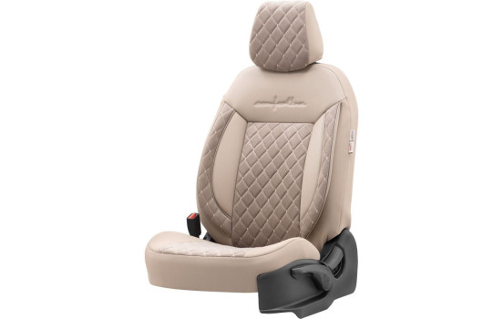 otoM Ensemble de housses de siège en cuir / velours 'Comfortline VIP' - Crème - 11 pièces, Image 2