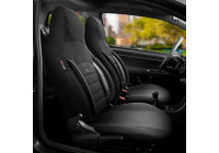 Set de housses de siège universelles en tissu CityBug Sport Plus noir - 9 pièces - adapté à l'airbag latéral