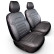 Ensemble de housses de siège en cuir artificiel New York Design 2+1 sur mesure pour Ford Transit Custom 2023-