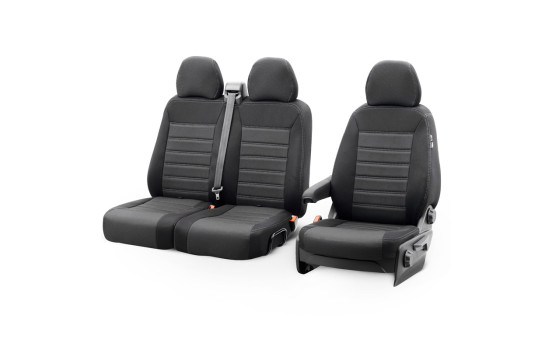Ensemble de housses de siège en tissu au design original 2+1 adapté pour Ford Transit Connect 2019-
