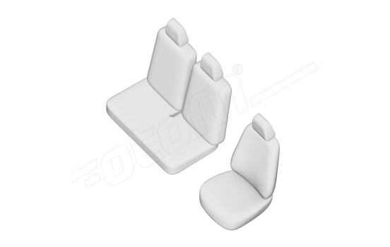 Ensemble de housses de siège en tissu au design original 2+1 pour Maxus E-Deliver 7 2020-, Image 7