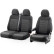 Ensemble de housses de siège en tissu de conception originale 2 + 1 adapté pour Ford Transit 2012-2013