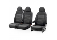 Ensemble de housses de siège en tissu de conception originale 2 + 1 adapté pour Renault Trafic/Fiat Talento/Nissan NV3
