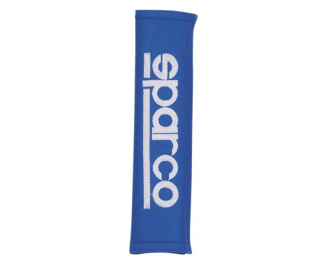 Ensemble de housses de ceinture de sécurité Sparco - Logo brodé - Bleu