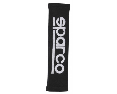 Ensemble de housses de ceinture de sécurité Sparco - Logo brodé - Noir