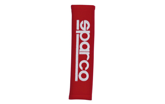 Ensemble de housses de ceinture de sécurité Sparco - Logo brodé - Rouge