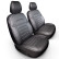 Ensemble de housses de siège en cuir artificiel New York Design 1+1 adapté pour Citroën Jumpy/Peugeot Expert/Fiat Scu