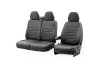 Ensemble de housses de siège en cuir artificiel New York Design 2 + 1 adapté pour Renault Master/Opel Movano/Nissan NV