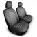 Ensemble de housses de siège en tissu de conception originale 1 + 1 adapté pour Ford Transit 2014-