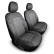 Ensemble de housses de siège en tissu de conception originale 1 + 1 adapté pour Renault Trafic/Fiat Talento/Nissan NV3