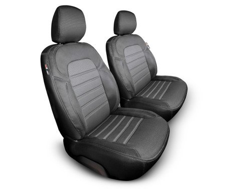 Housse de siège en tissu au design original 1+1 pour Volkswagen Caddy IV Box 2015-2020 (Trendline