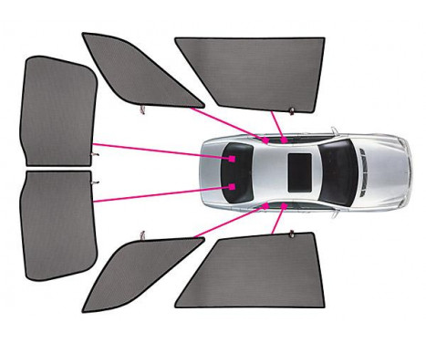 Pare-soleils pour vitres latérales de confidentialité pour Toyota Auris 5 portes 2012- PV TOAUR5B Privacy shades, Image 3