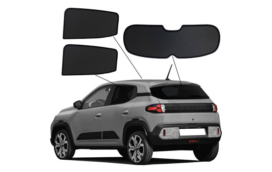 SunClip Visibilité et protection solaire adaptées à la Dacia Spring (EV) restylée à partir de 2024.