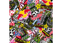 Stickerbomb Foil - Graffiti Design 2 - Rouleau de 60x200cm - auto-adhésif