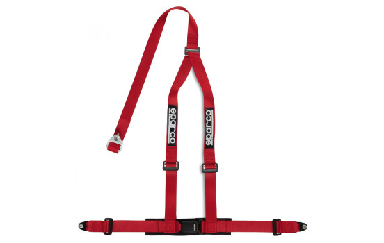 Ceinture sport 3 points Sparco - Rouge - avec vis (E-Mark)