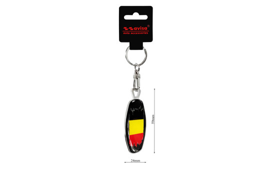 Porte-clés en acier inoxydable - Emblème/Drapeau BE+PL, Image 5