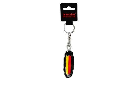 Porte-clés en acier inoxydable - Emblème/Drapeau DE+PL, Image 3