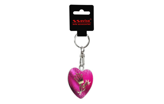 Porte-clés en acier inoxydable - Lady Heart, Image 2