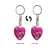 Porte-clés en acier inoxydable - Lady Heart, Vignette 4