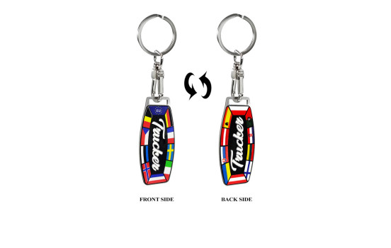 Porte-clés en acier inoxydable - Trucker/Drapeaux, Image 5