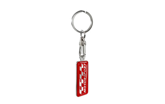Porte-clés inox - 'Motorsport' Rouge