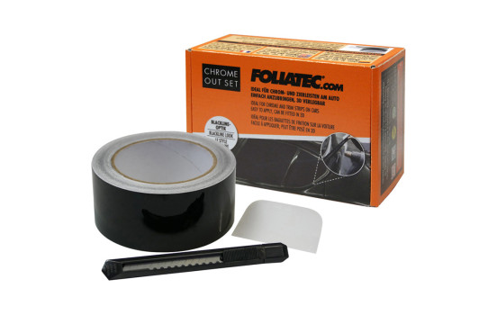 Foliatec 'Chrome Out' Set Noir Mat - Bande de film 5cm x 15m