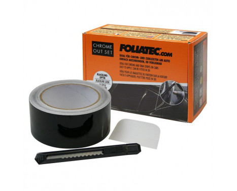 Set Foliatec 'Chrome Out' Black Glossy - Bande décorative 5cm x 15m