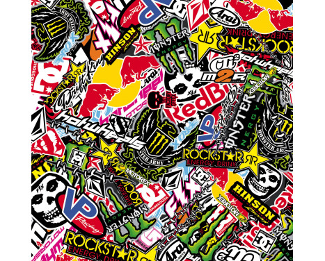 Stickerbomb Foil - Graffiti Design 2 - Rouleau de 60x200cm - auto-adhésif