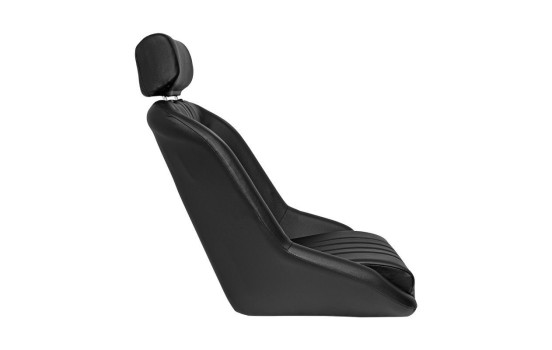 Siège sport 'Classic' - Cuir artificiel noir - Dossier fixe + repose-tête - Glissières incluses, Image 2