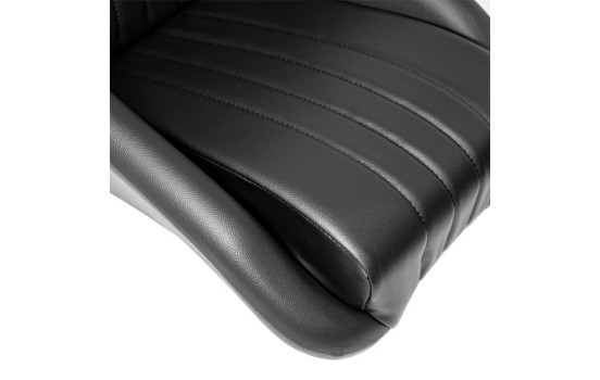 Siège sport 'Classic' - Cuir artificiel noir - Dossier fixe + repose-tête - Glissières incluses, Image 3