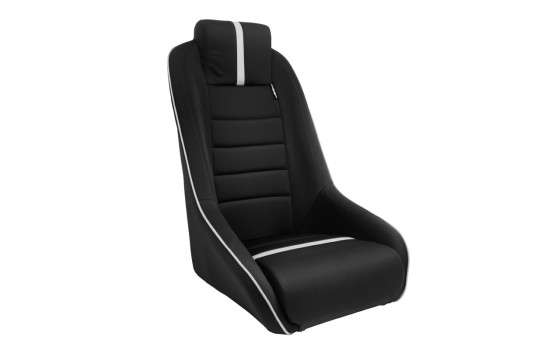 Siège sport 'Classic RS' - Noir/Gris - Dossier fixe + Appui-tête intégré - luge incluse