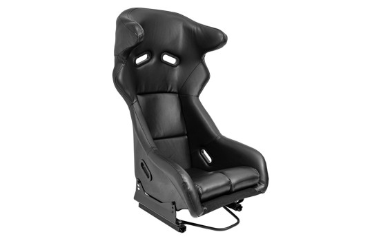 Siège sport 'FS' - Similicuir noir - Dossier fixe en polyester - avec glissières