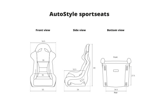 Siège sport 'K5' - Noir/Bleu - Dossier fixe - avec glissières, Image 9
