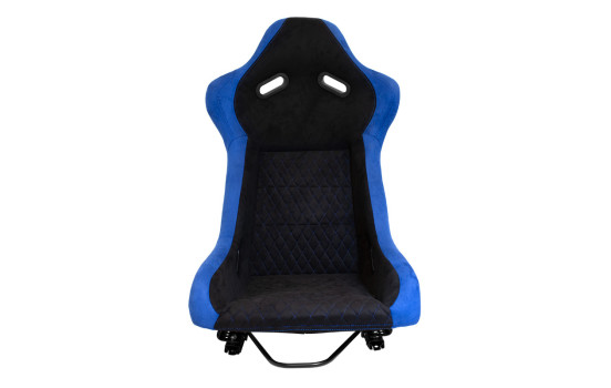 Siège sport 'LV' - Noir/Bleu - Dossier fixe en polyester - avec glissières, Image 3