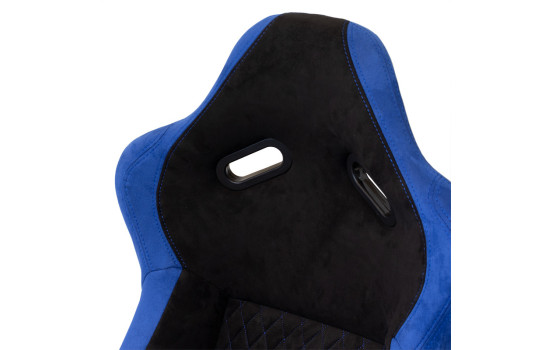 Siège sport 'LV' - Noir/Bleu - Dossier fixe en polyester - avec glissières, Image 6